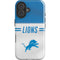 NFL Detroit Lions White Striped iPhone 16 Plus Impact Case